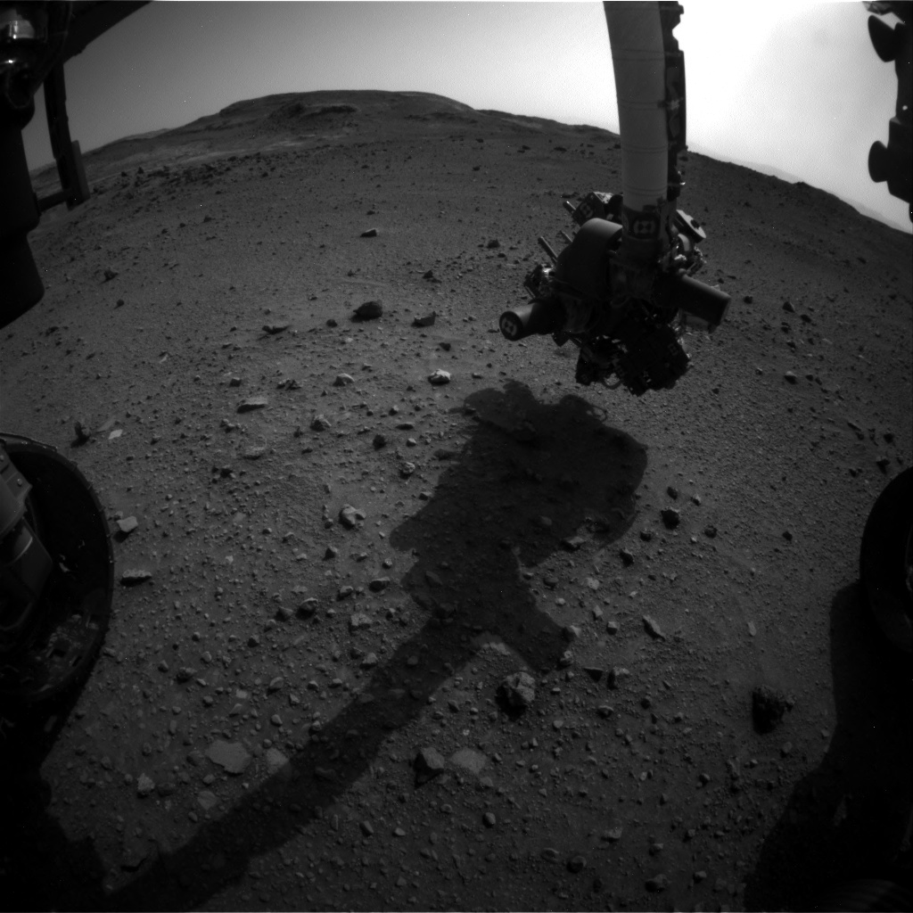 Nasa's Mars rover Curiosity acquired this image using its Front Hazard Avoidance Camera (Front Hazcam) on Sol 955, at drive 0, site number 46