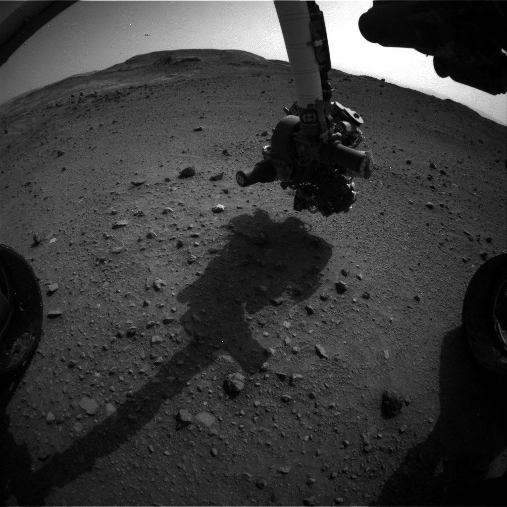 Nasa's Mars rover Curiosity acquired this image using its Front Hazard Avoidance Camera (Front Hazcam) on Sol 955, at drive 0, site number 46