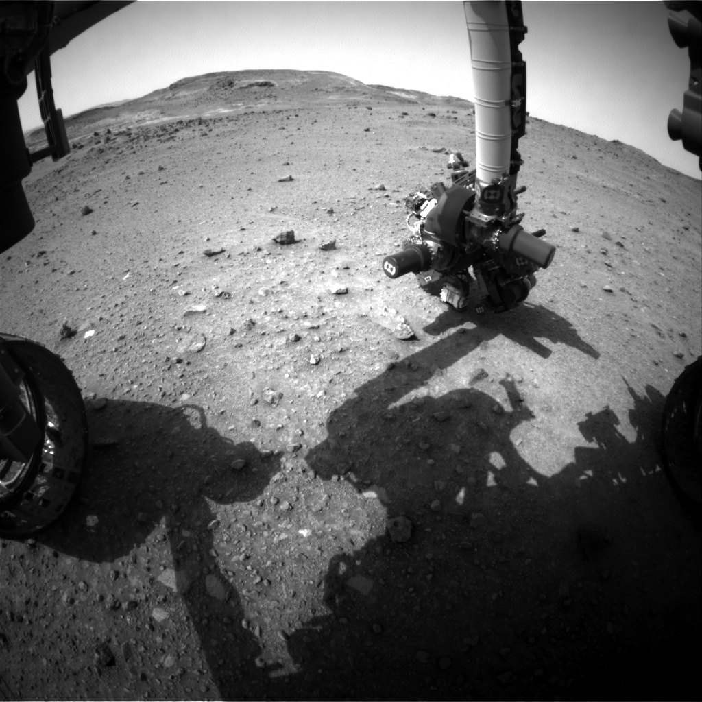 Nasa's Mars rover Curiosity acquired this image using its Front Hazard Avoidance Camera (Front Hazcam) on Sol 956, at drive 0, site number 46