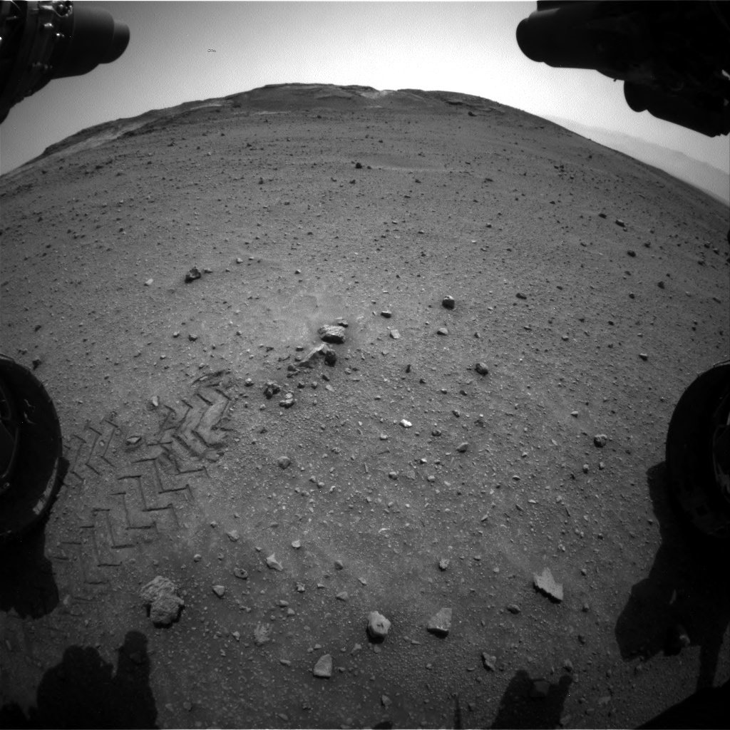 Nasa's Mars rover Curiosity acquired this image using its Front Hazard Avoidance Camera (Front Hazcam) on Sol 960, at drive 1676, site number 46