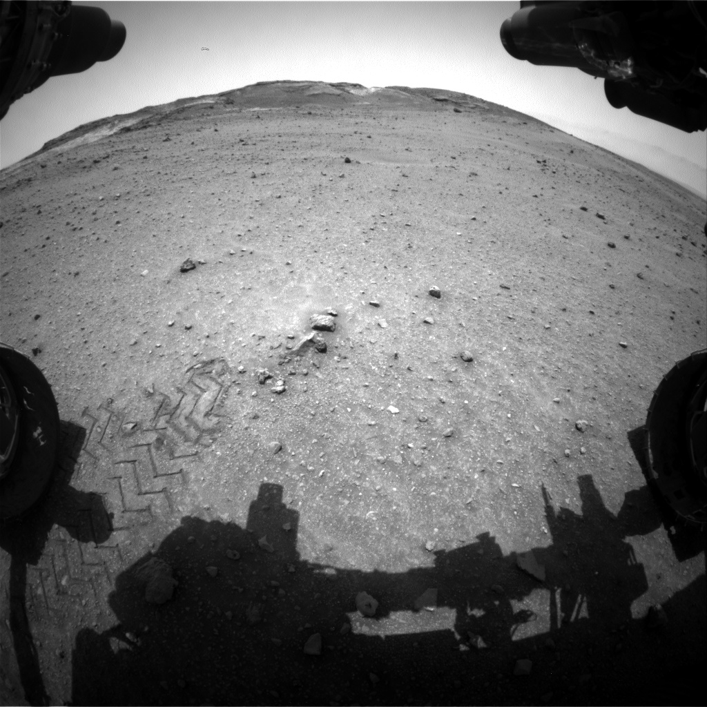 Nasa's Mars rover Curiosity acquired this image using its Front Hazard Avoidance Camera (Front Hazcam) on Sol 961, at drive 1676, site number 46