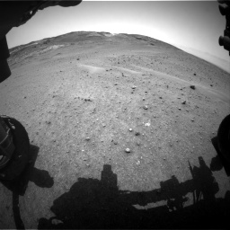 Nasa's Mars rover Curiosity acquired this image using its Front Hazard Avoidance Camera (Front Hazcam) on Sol 963, at drive 1812, site number 46