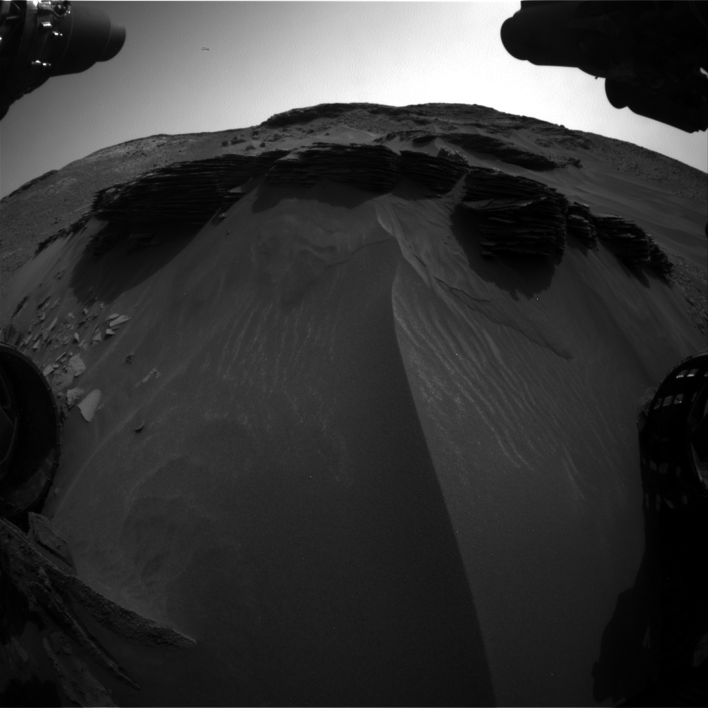 Nasa's Mars rover Curiosity acquired this image using its Front Hazard Avoidance Camera (Front Hazcam) on Sol 972, at drive 598, site number 47