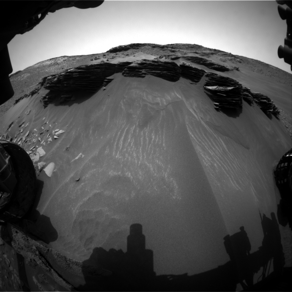 Nasa's Mars rover Curiosity acquired this image using its Front Hazard Avoidance Camera (Front Hazcam) on Sol 973, at drive 598, site number 47