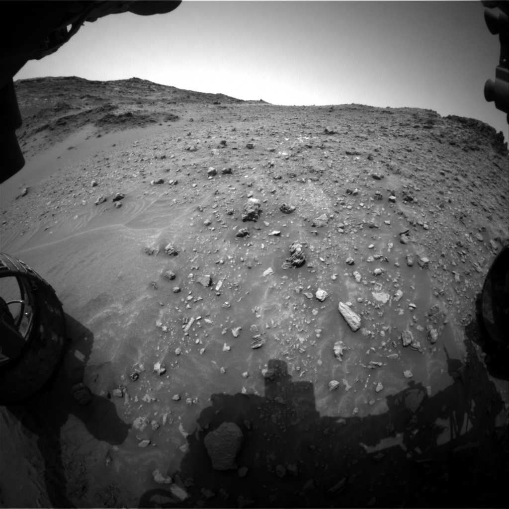 Nasa's Mars rover Curiosity acquired this image using its Front Hazard Avoidance Camera (Front Hazcam) on Sol 985, at drive 0, site number 48