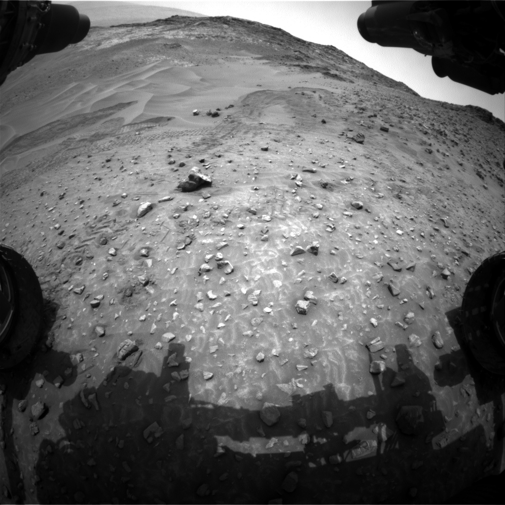 Nasa's Mars rover Curiosity acquired this image using its Front Hazard Avoidance Camera (Front Hazcam) on Sol 987, at drive 82, site number 48