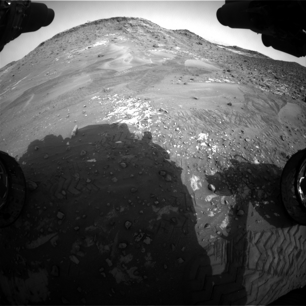 Nasa's Mars rover Curiosity acquired this image using its Front Hazard Avoidance Camera (Front Hazcam) on Sol 987, at drive 458, site number 48