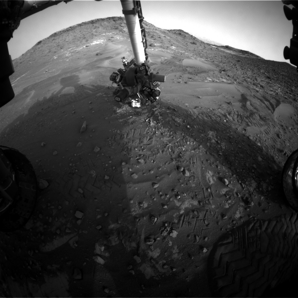 Nasa's Mars rover Curiosity acquired this image using its Front Hazard Avoidance Camera (Front Hazcam) on Sol 989, at drive 458, site number 48