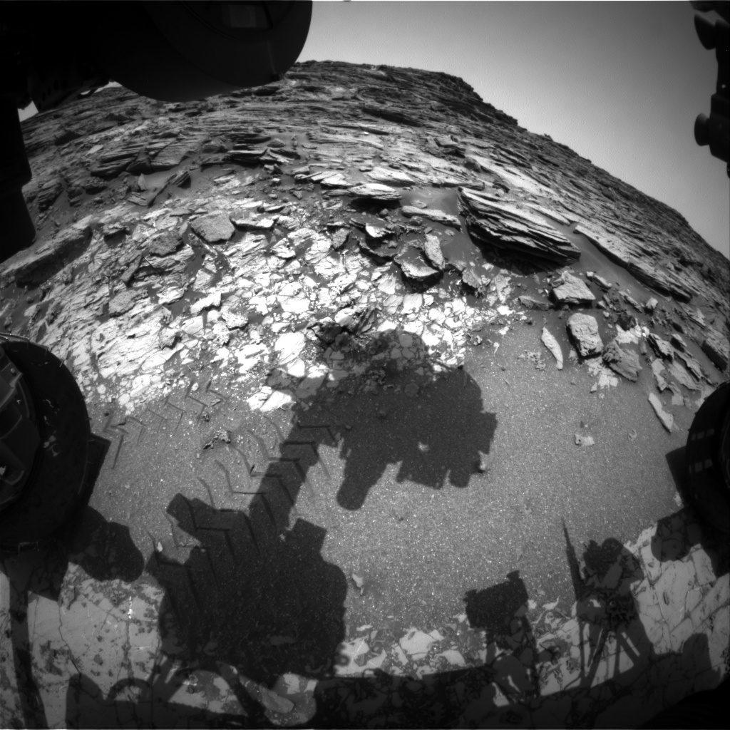 Nasa's Mars rover Curiosity acquired this image using its Front Hazard Avoidance Camera (Front Hazcam) on Sol 1003, at drive 1570, site number 48