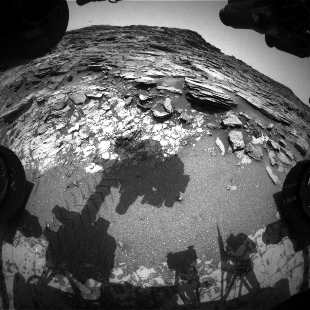 Nasa's Mars rover Curiosity acquired this image using its Front Hazard Avoidance Camera (Front Hazcam) on Sol 1003, at drive 1570, site number 48