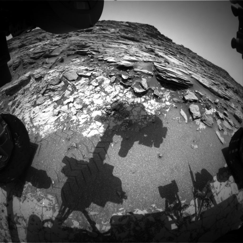 Nasa's Mars rover Curiosity acquired this image using its Front Hazard Avoidance Camera (Front Hazcam) on Sol 1027, at drive 1570, site number 48