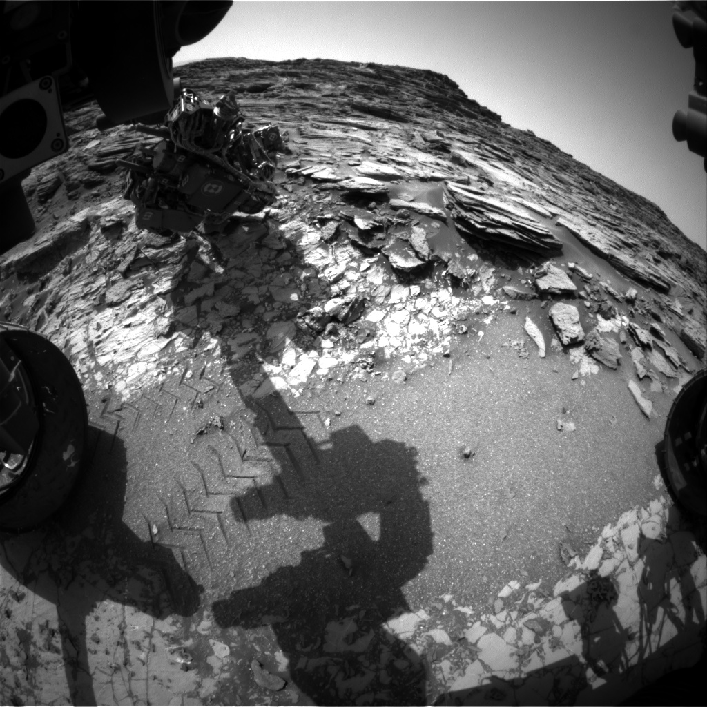 Nasa's Mars rover Curiosity acquired this image using its Front Hazard Avoidance Camera (Front Hazcam) on Sol 1029, at drive 1570, site number 48
