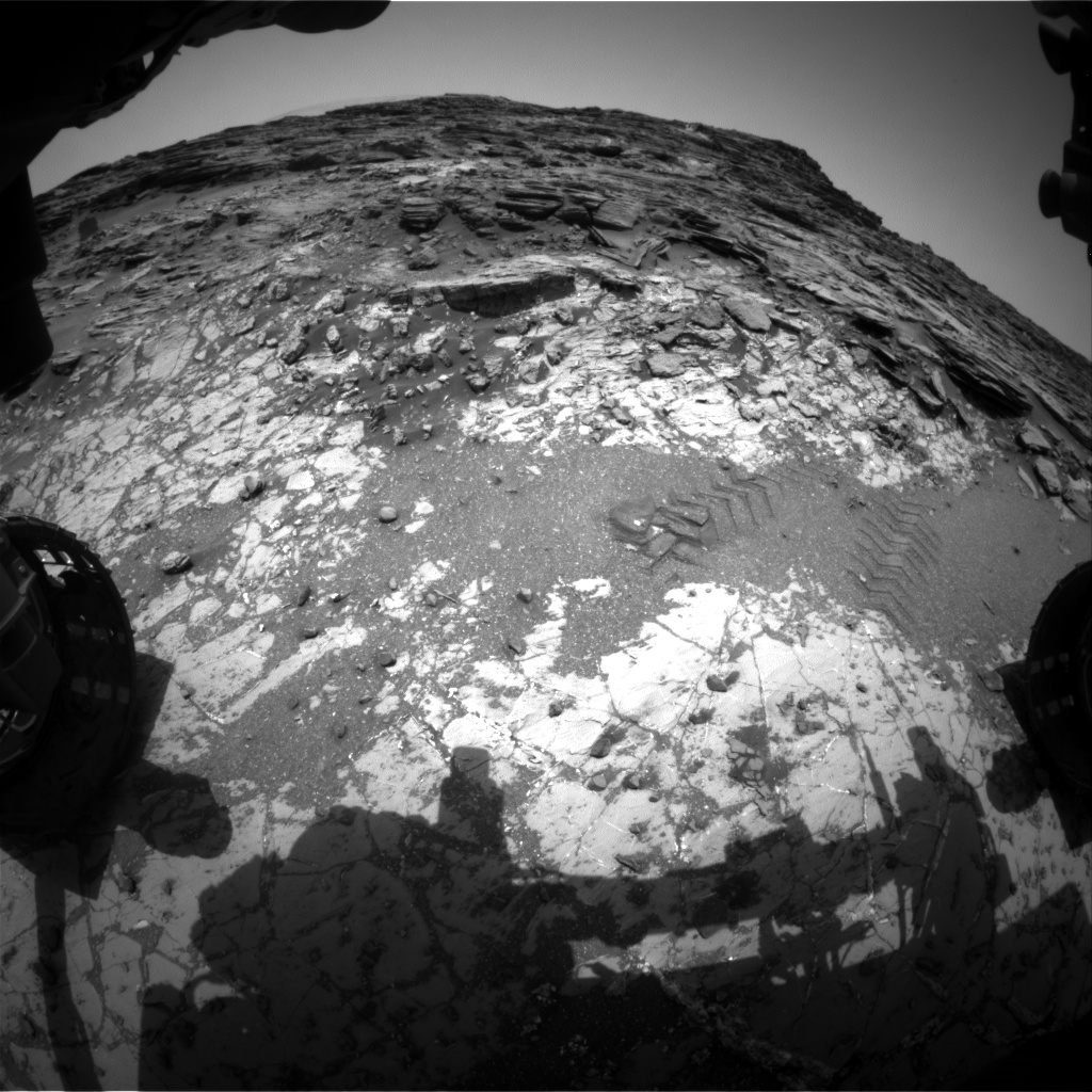 Nasa's Mars rover Curiosity acquired this image using its Front Hazard Avoidance Camera (Front Hazcam) on Sol 1031, at drive 1600, site number 48