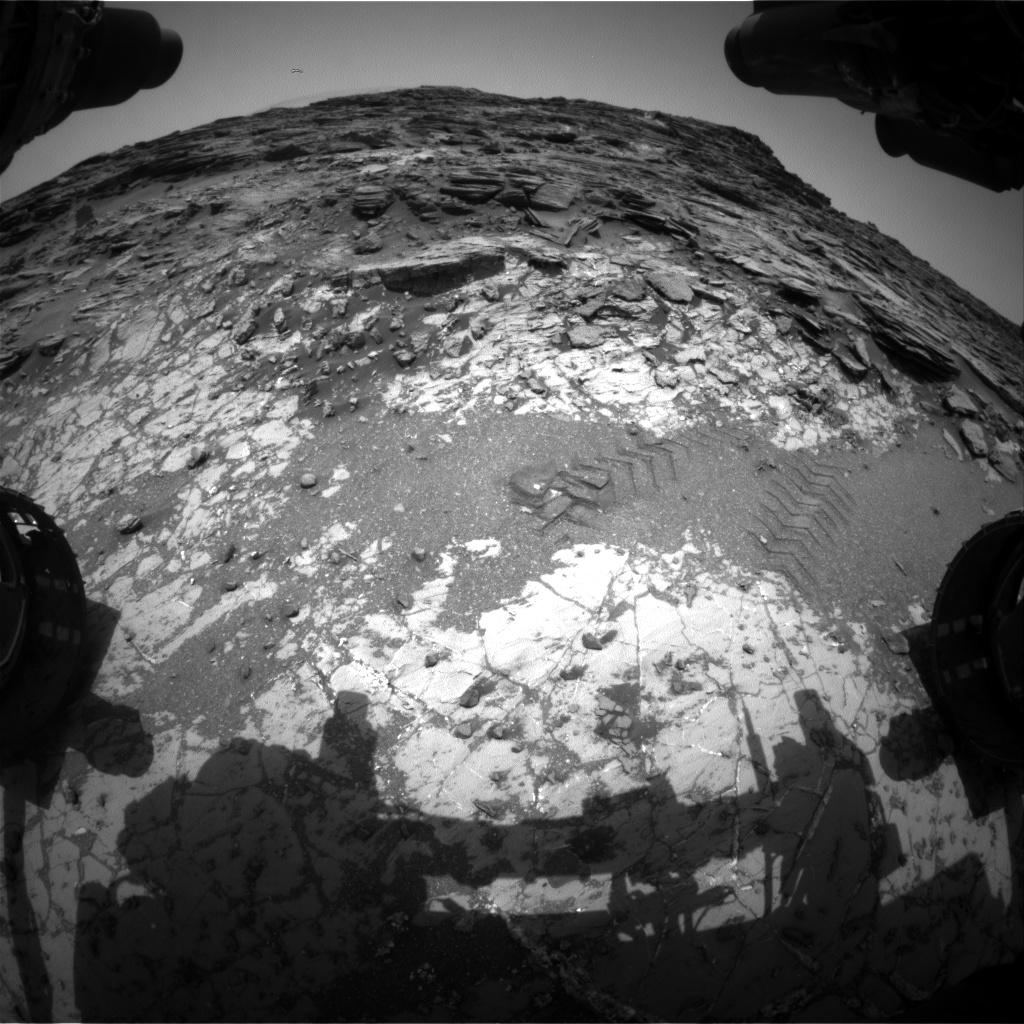 Nasa's Mars rover Curiosity acquired this image using its Front Hazard Avoidance Camera (Front Hazcam) on Sol 1031, at drive 1600, site number 48