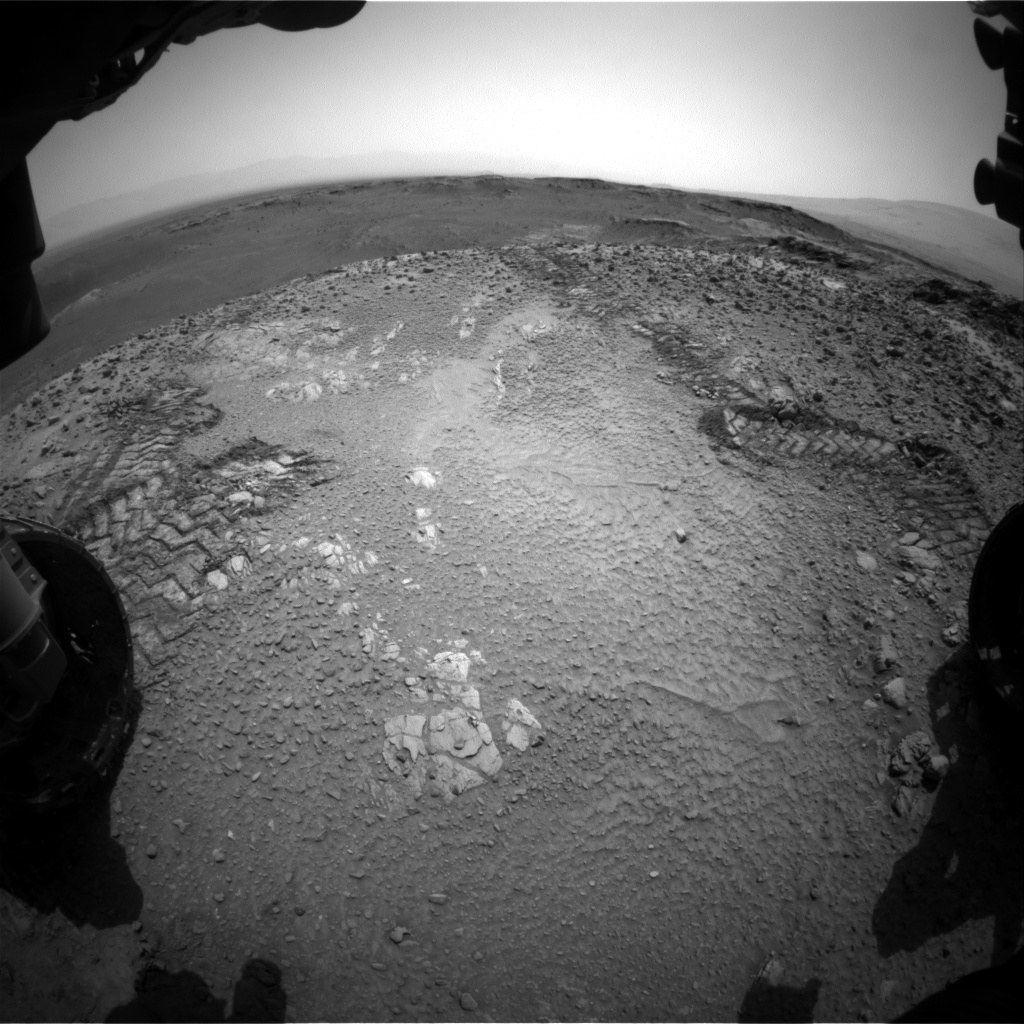 Nasa's Mars rover Curiosity acquired this image using its Front Hazard Avoidance Camera (Front Hazcam) on Sol 1036, at drive 1906, site number 48