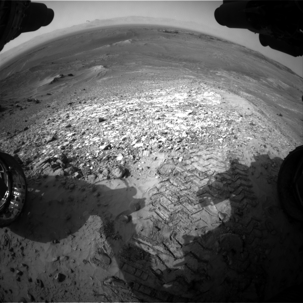 Nasa's Mars rover Curiosity acquired this image using its Front Hazard Avoidance Camera (Front Hazcam) on Sol 1039, at drive 1970, site number 48
