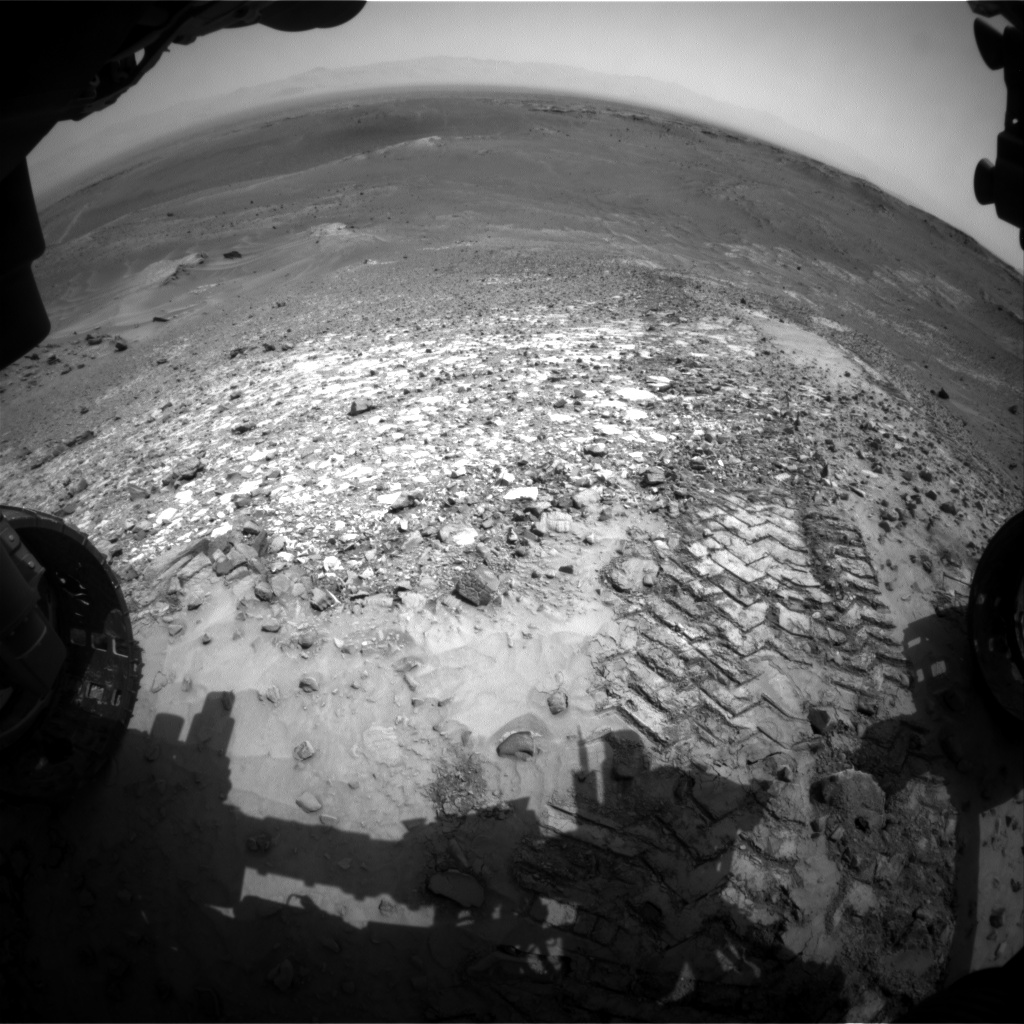 Nasa's Mars rover Curiosity acquired this image using its Front Hazard Avoidance Camera (Front Hazcam) on Sol 1040, at drive 1970, site number 48