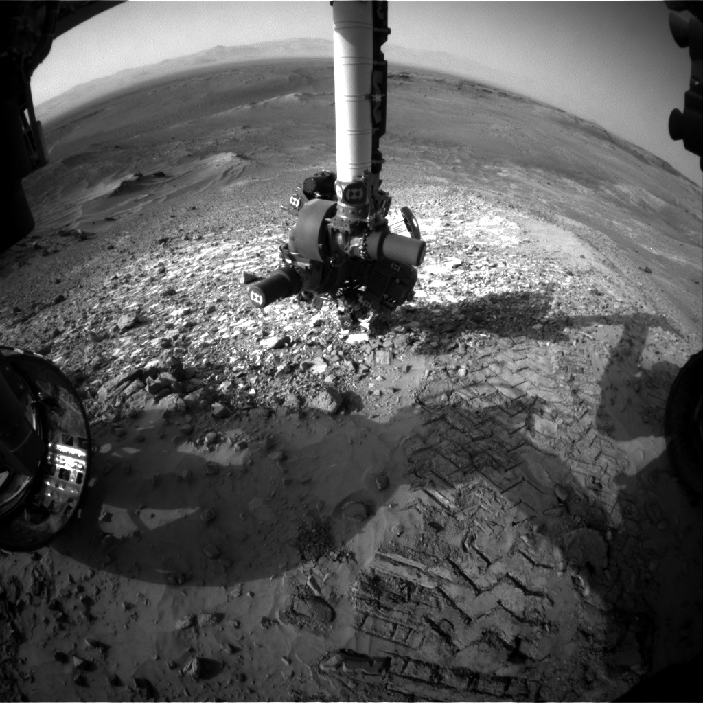 Nasa's Mars rover Curiosity acquired this image using its Front Hazard Avoidance Camera (Front Hazcam) on Sol 1041, at drive 1970, site number 48