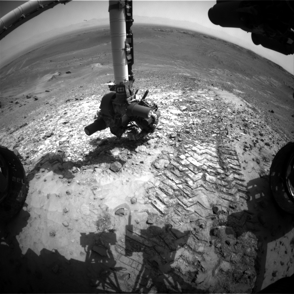 Nasa's Mars rover Curiosity acquired this image using its Front Hazard Avoidance Camera (Front Hazcam) on Sol 1042, at drive 1970, site number 48