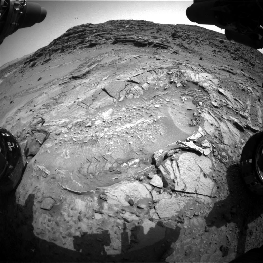 Nasa's Mars rover Curiosity acquired this image using its Front Hazard Avoidance Camera (Front Hazcam) on Sol 1042, at drive 2122, site number 48