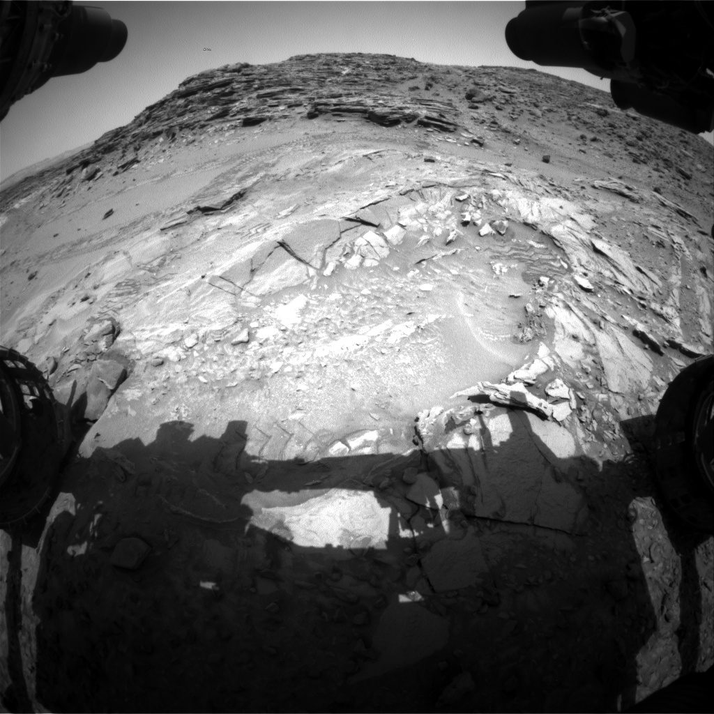Nasa's Mars rover Curiosity acquired this image using its Front Hazard Avoidance Camera (Front Hazcam) on Sol 1043, at drive 2122, site number 48
