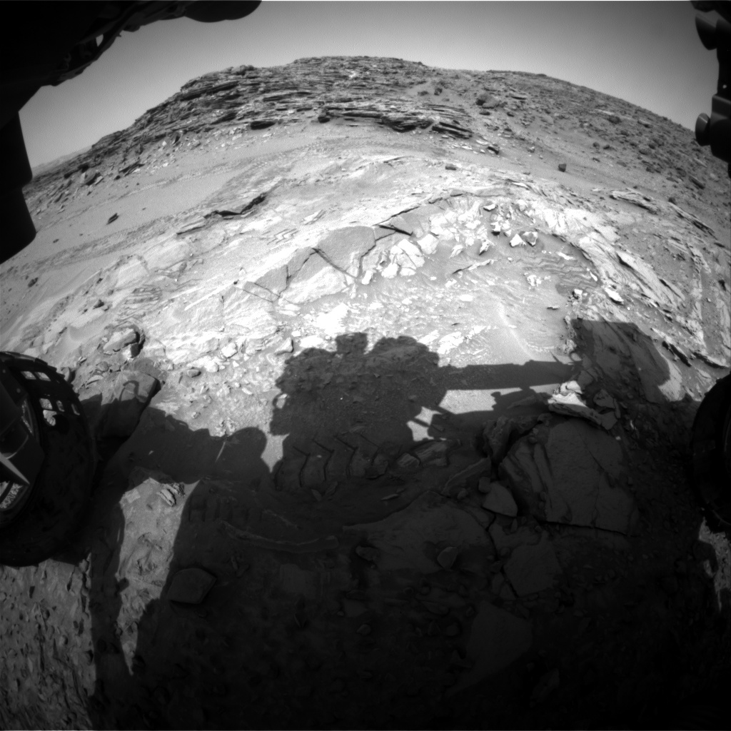Nasa's Mars rover Curiosity acquired this image using its Front Hazard Avoidance Camera (Front Hazcam) on Sol 1044, at drive 2122, site number 48