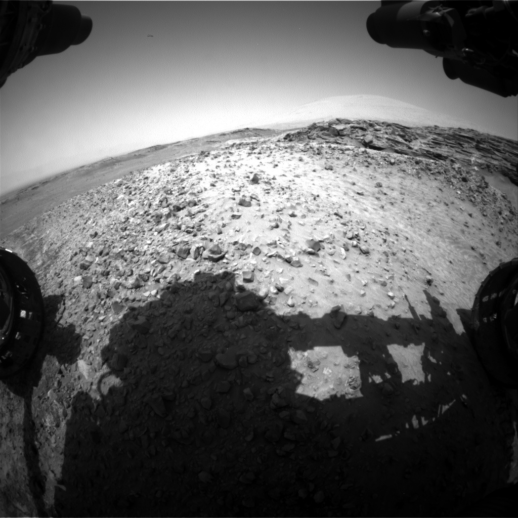 Nasa's Mars rover Curiosity acquired this image using its Front Hazard Avoidance Camera (Front Hazcam) on Sol 1049, at drive 2422, site number 48