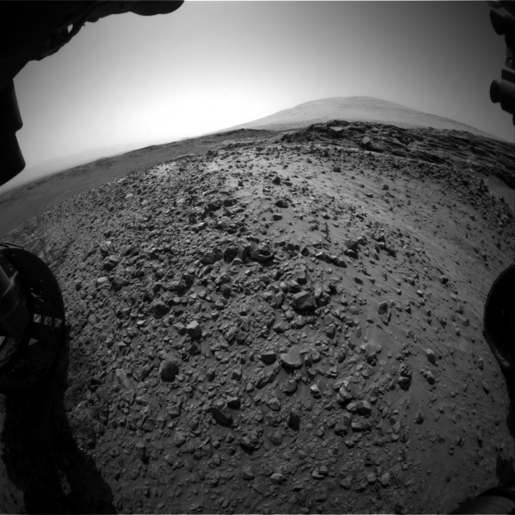 Nasa's Mars rover Curiosity acquired this image using its Front Hazard Avoidance Camera (Front Hazcam) on Sol 1050, at drive 2422, site number 48