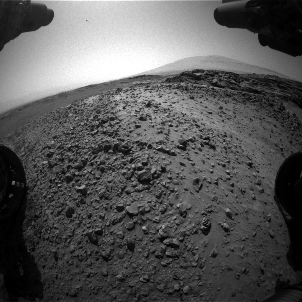 Nasa's Mars rover Curiosity acquired this image using its Front Hazard Avoidance Camera (Front Hazcam) on Sol 1050, at drive 2422, site number 48
