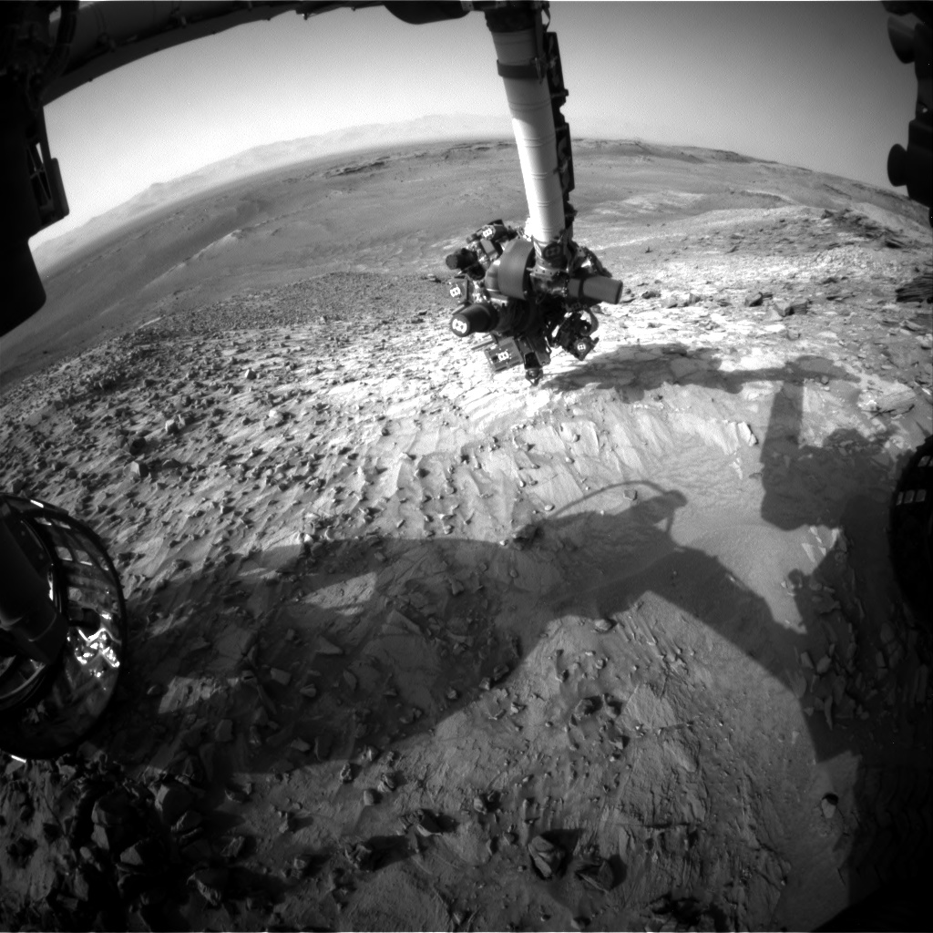 Nasa's Mars rover Curiosity acquired this image using its Front Hazard Avoidance Camera (Front Hazcam) on Sol 1057, at drive 2542, site number 48