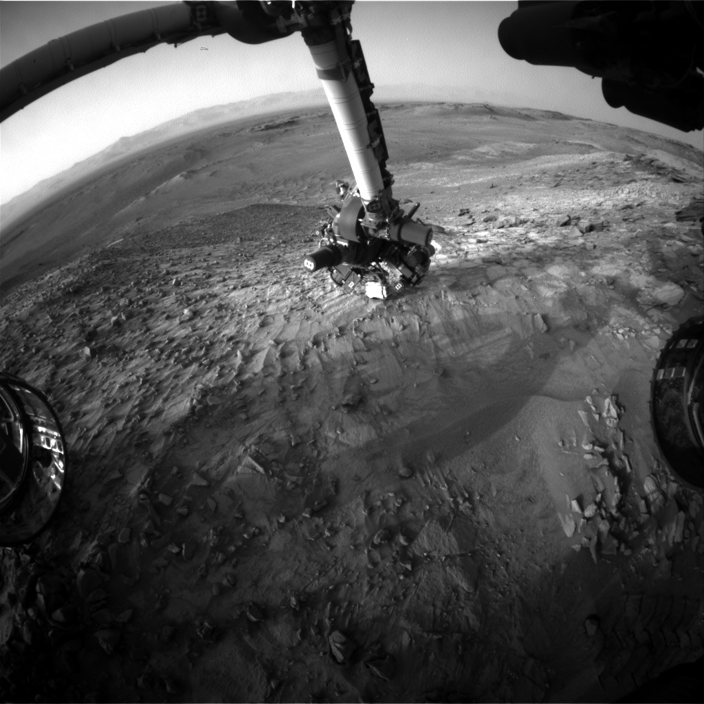 Nasa's Mars rover Curiosity acquired this image using its Front Hazard Avoidance Camera (Front Hazcam) on Sol 1057, at drive 2542, site number 48