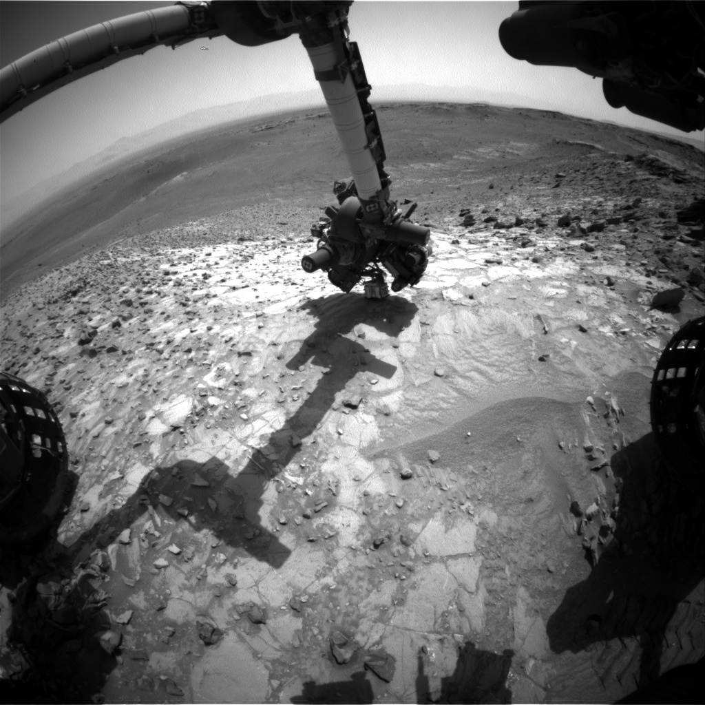Nasa's Mars rover Curiosity acquired this image using its Front Hazard Avoidance Camera (Front Hazcam) on Sol 1058, at drive 2542, site number 48