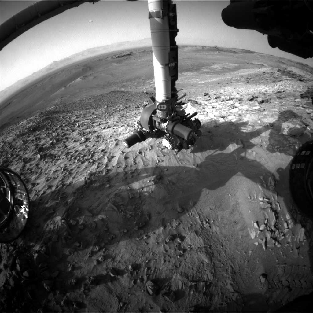 Nasa's Mars rover Curiosity acquired this image using its Front Hazard Avoidance Camera (Front Hazcam) on Sol 1061, at drive 2542, site number 48