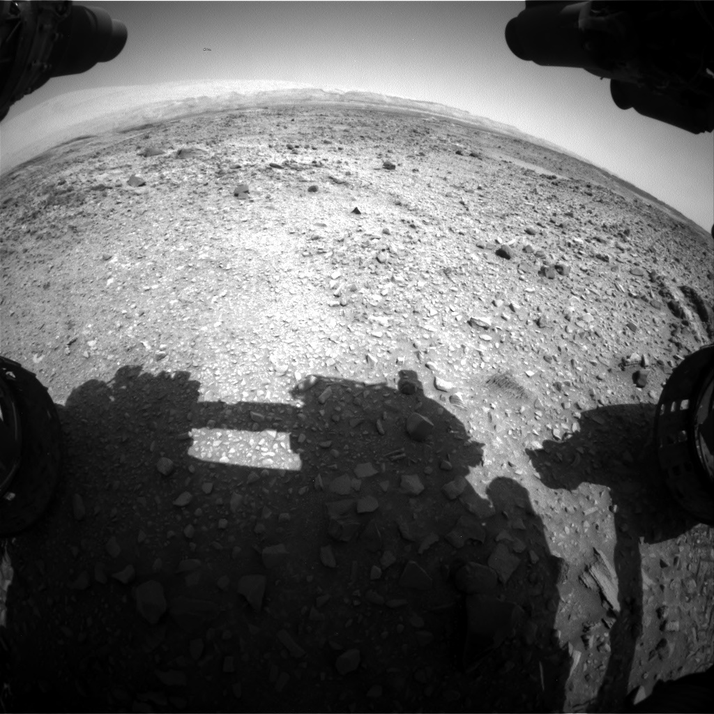 Nasa's Mars rover Curiosity acquired this image using its Front Hazard Avoidance Camera (Front Hazcam) on Sol 1073, at drive 642, site number 49