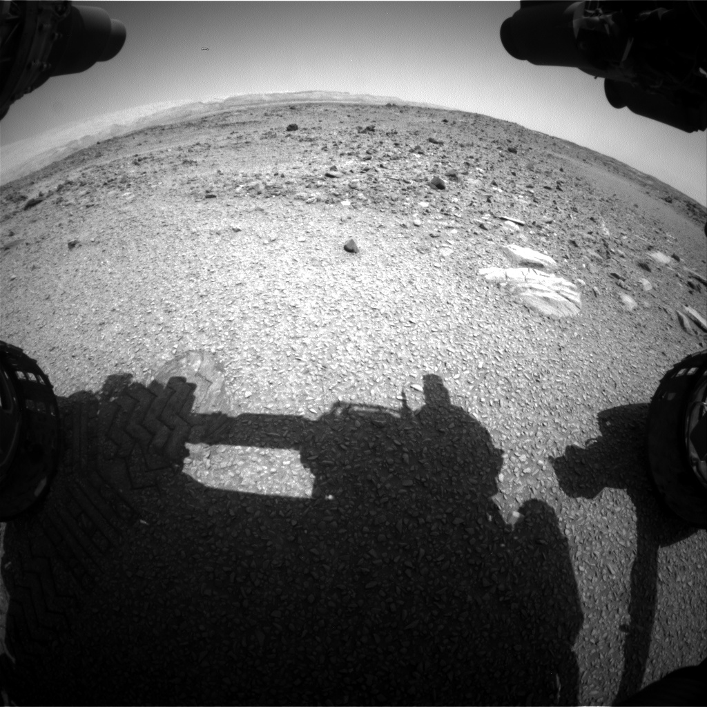 Nasa's Mars rover Curiosity acquired this image using its Front Hazard Avoidance Camera (Front Hazcam) on Sol 1074, at drive 814, site number 49