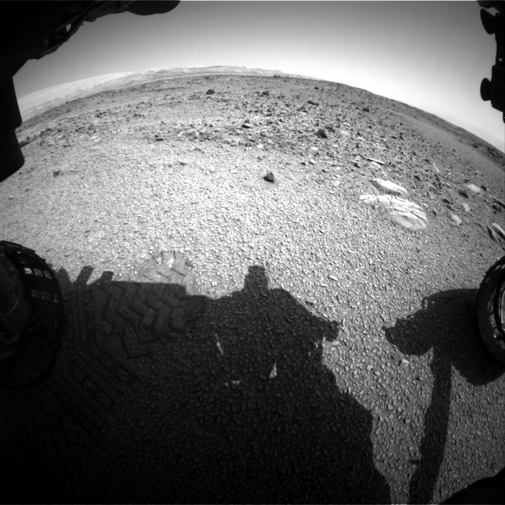 Nasa's Mars rover Curiosity acquired this image using its Front Hazard Avoidance Camera (Front Hazcam) on Sol 1075, at drive 814, site number 49