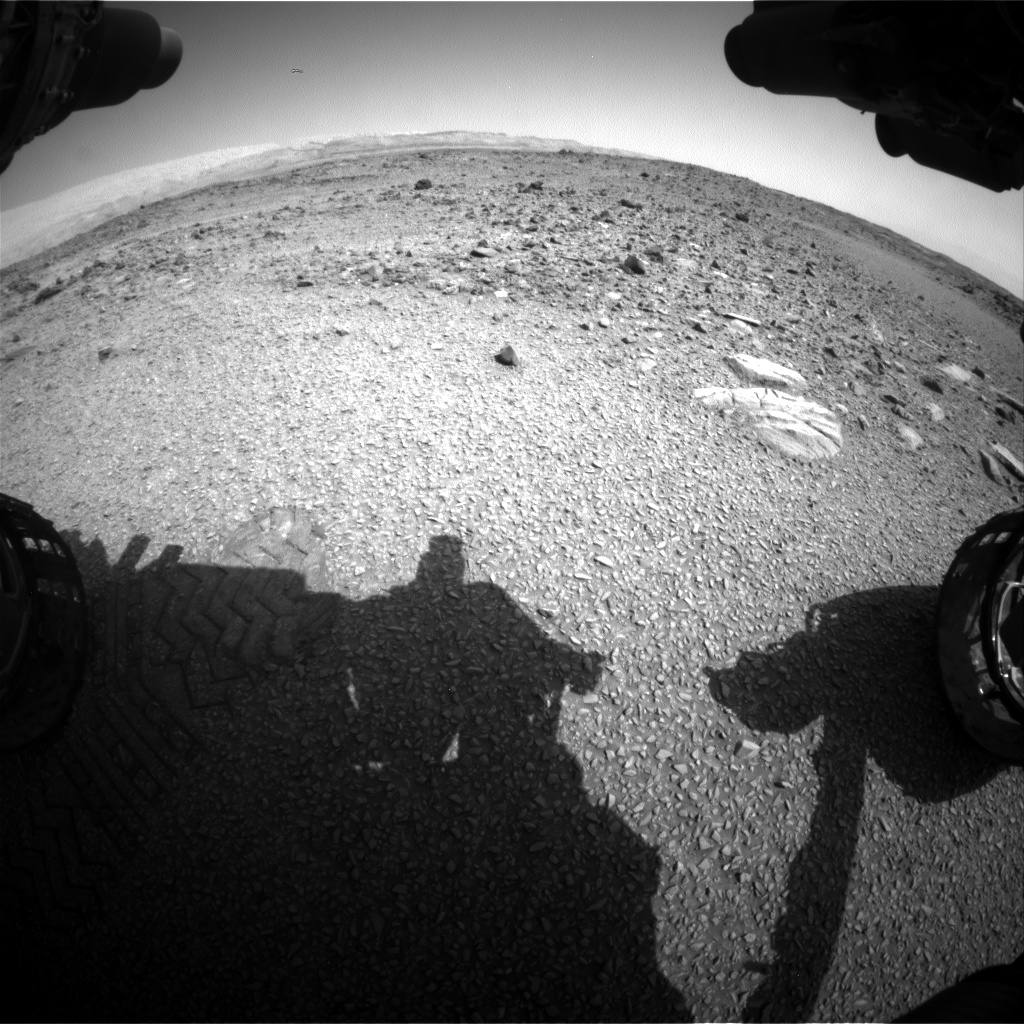 Nasa's Mars rover Curiosity acquired this image using its Front Hazard Avoidance Camera (Front Hazcam) on Sol 1075, at drive 814, site number 49