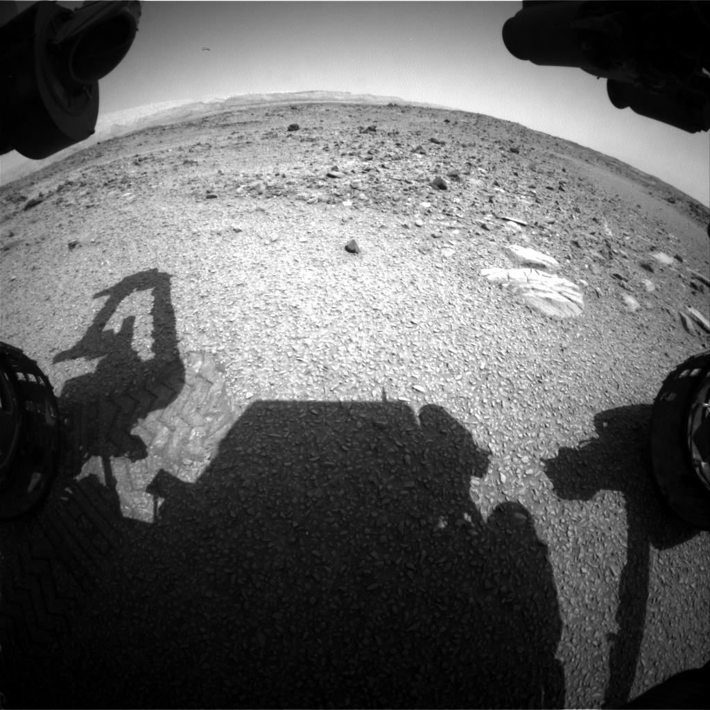 Nasa's Mars rover Curiosity acquired this image using its Front Hazard Avoidance Camera (Front Hazcam) on Sol 1076, at drive 814, site number 49