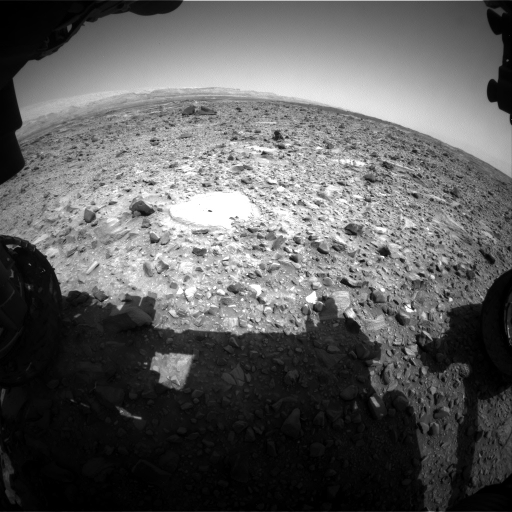 Nasa's Mars rover Curiosity acquired this image using its Front Hazard Avoidance Camera (Front Hazcam) on Sol 1078, at drive 1018, site number 49