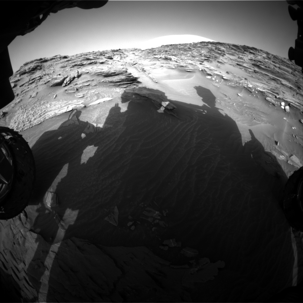 Nasa's Mars rover Curiosity acquired this image using its Front Hazard Avoidance Camera (Front Hazcam) on Sol 1085, at drive 1798, site number 49