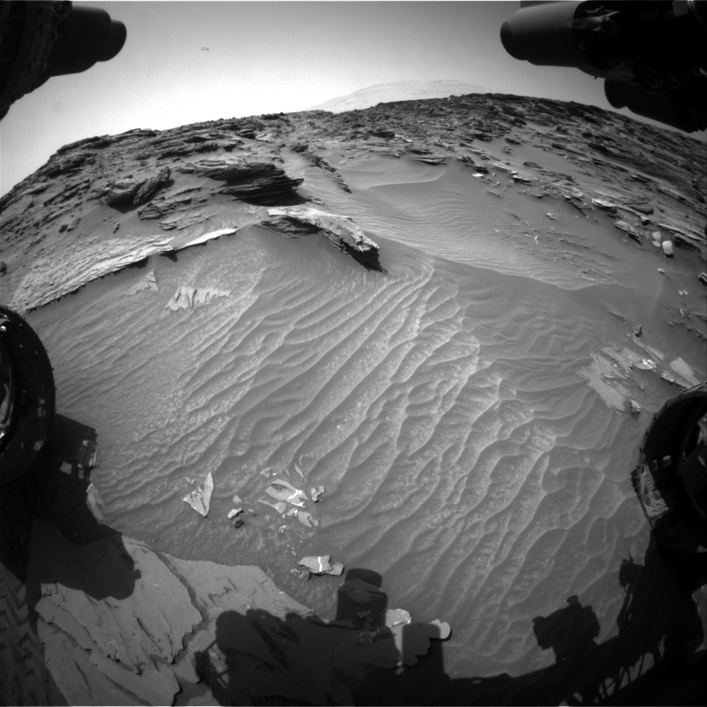 Nasa's Mars rover Curiosity acquired this image using its Front Hazard Avoidance Camera (Front Hazcam) on Sol 1087, at drive 1798, site number 49