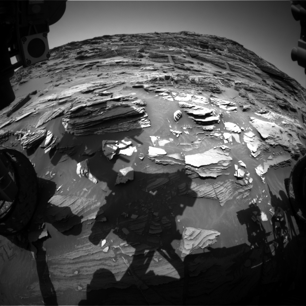 Nasa's Mars rover Curiosity acquired this image using its Front Hazard Avoidance Camera (Front Hazcam) on Sol 1090, at drive 1876, site number 49