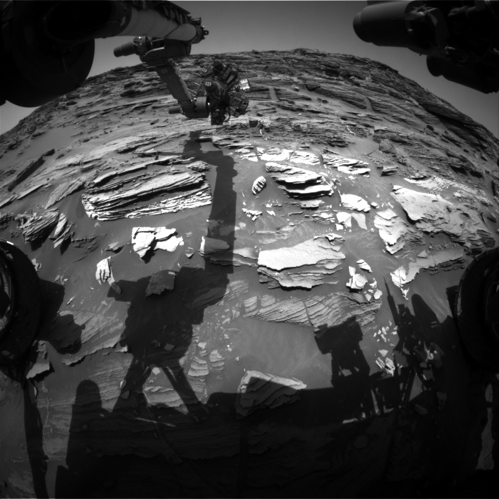 Nasa's Mars rover Curiosity acquired this image using its Front Hazard Avoidance Camera (Front Hazcam) on Sol 1091, at drive 1876, site number 49