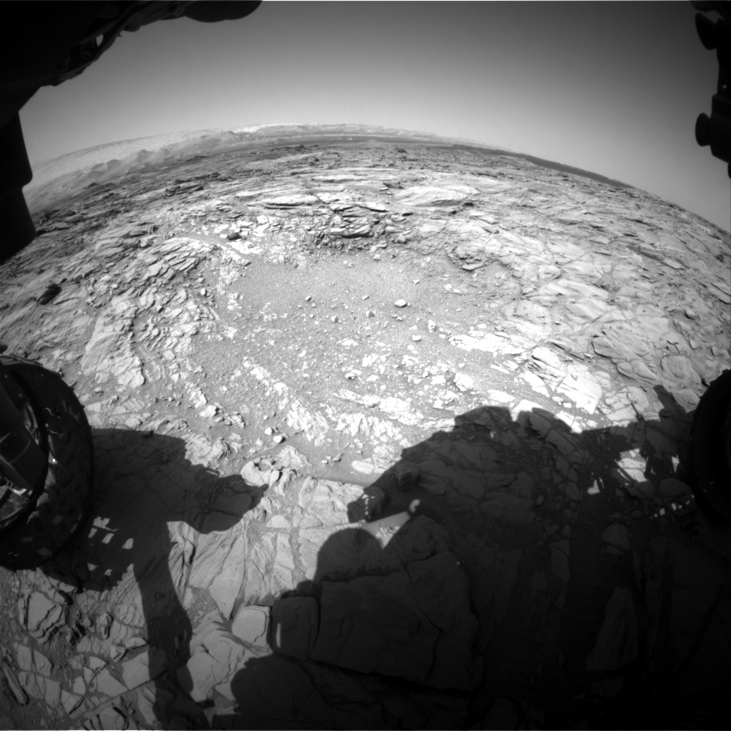 Nasa's Mars rover Curiosity acquired this image using its Front Hazard Avoidance Camera (Front Hazcam) on Sol 1096, at drive 2236, site number 49
