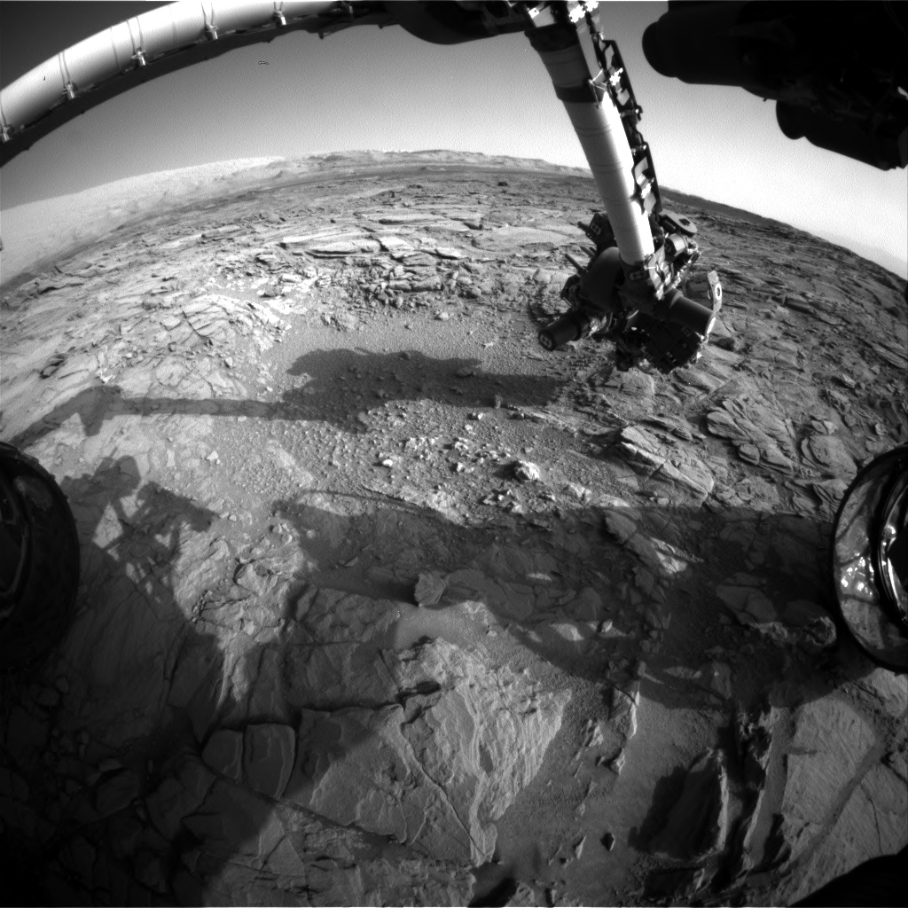 Nasa's Mars rover Curiosity acquired this image using its Front Hazard Avoidance Camera (Front Hazcam) on Sol 1097, at drive 2236, site number 49
