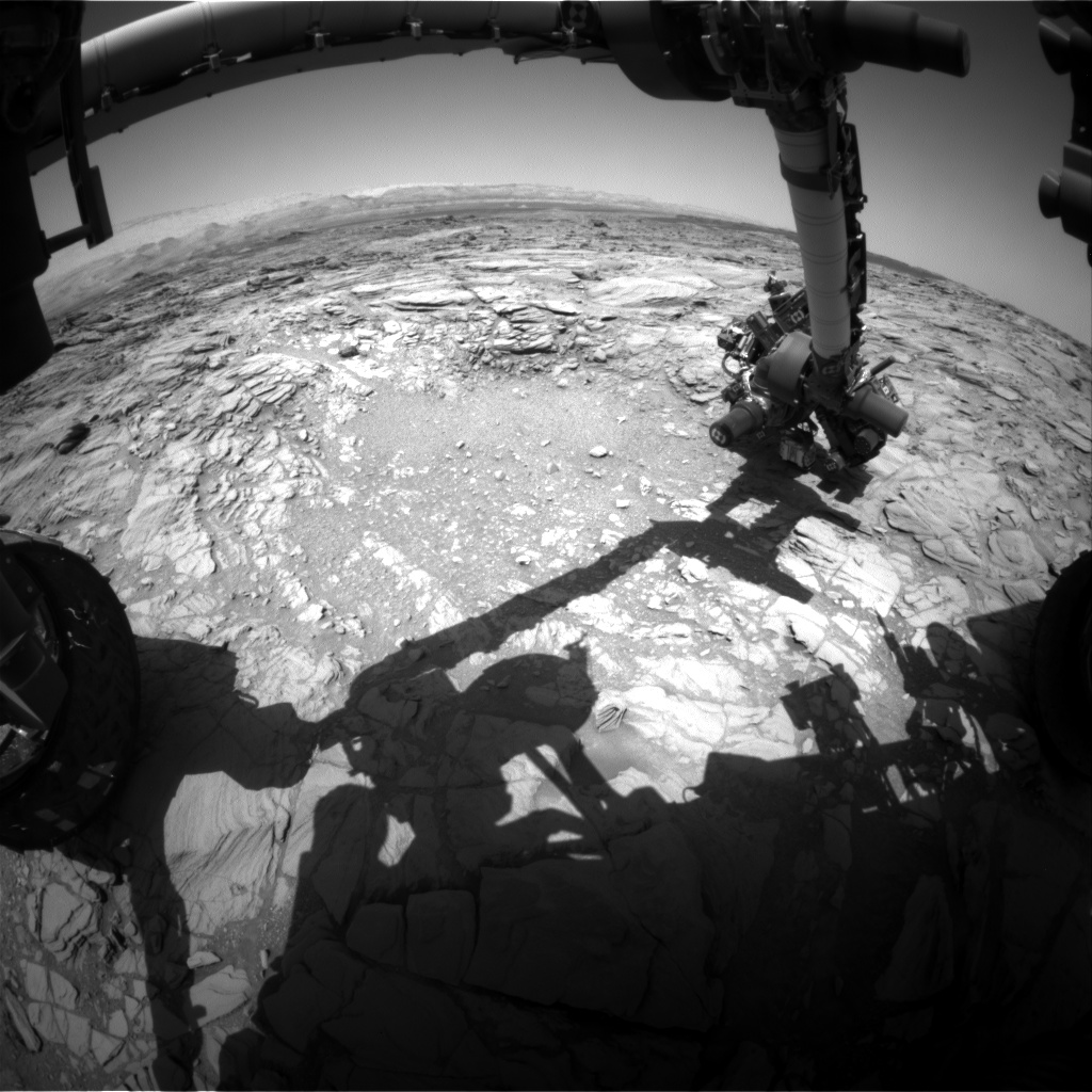 Nasa's Mars rover Curiosity acquired this image using its Front Hazard Avoidance Camera (Front Hazcam) on Sol 1098, at drive 2236, site number 49