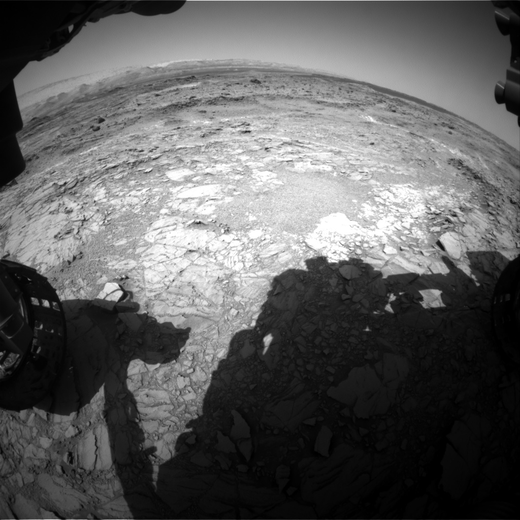 Nasa's Mars rover Curiosity acquired this image using its Front Hazard Avoidance Camera (Front Hazcam) on Sol 1099, at drive 2374, site number 49