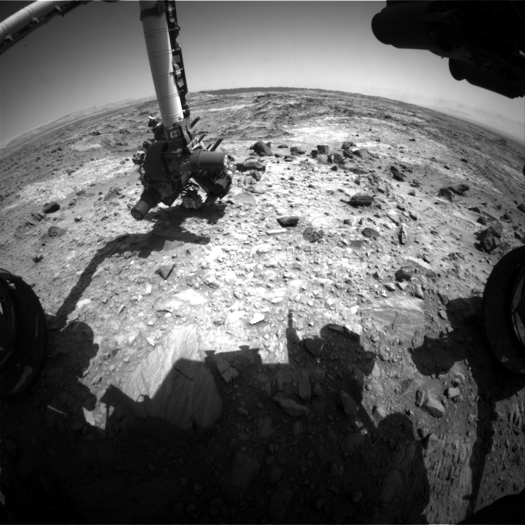 Nasa's Mars rover Curiosity acquired this image using its Front Hazard Avoidance Camera (Front Hazcam) on Sol 1103, at drive 2902, site number 49