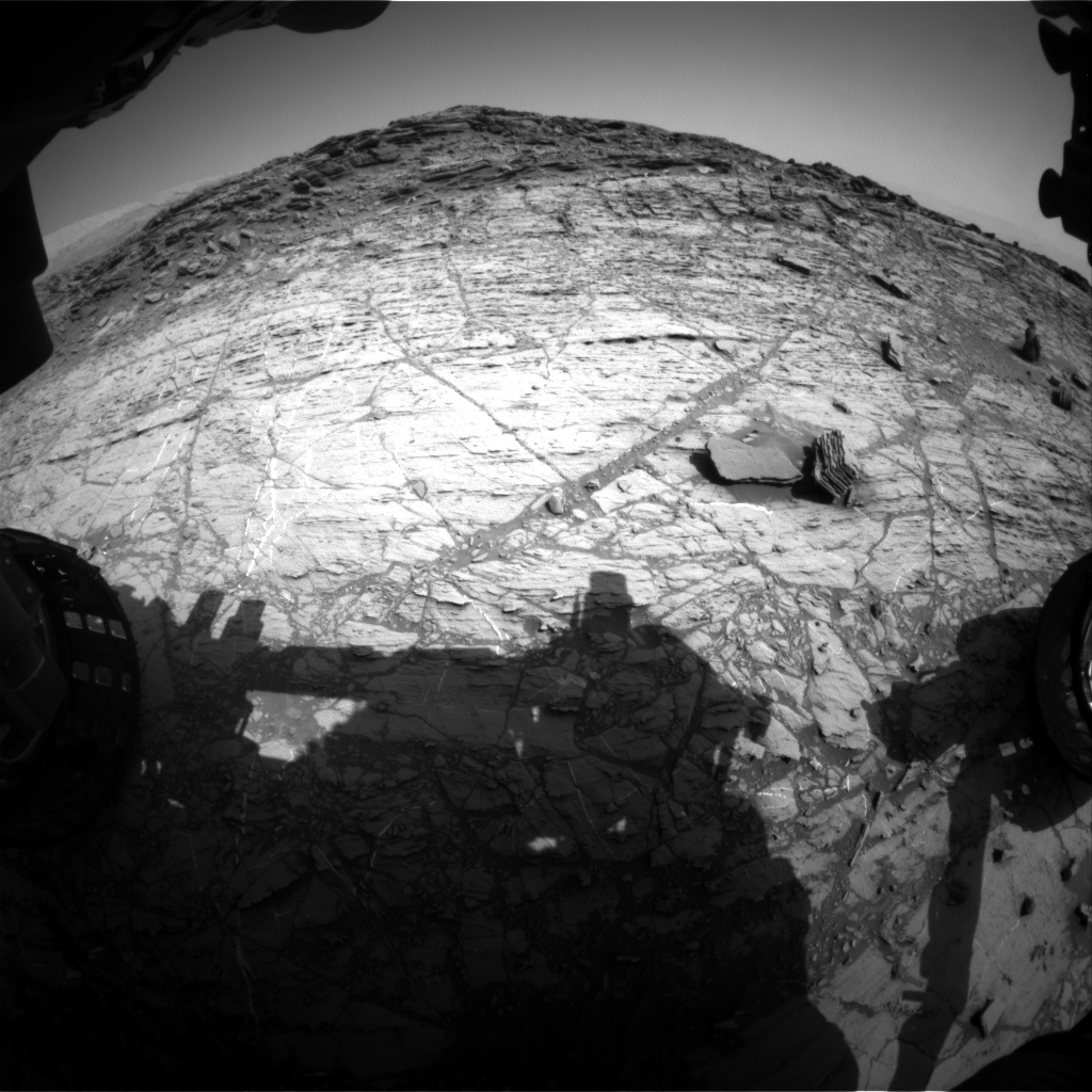 Nasa's Mars rover Curiosity acquired this image using its Front Hazard Avoidance Camera (Front Hazcam) on Sol 1104, at drive 0, site number 50
