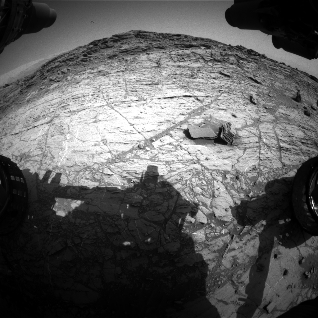 Nasa's Mars rover Curiosity acquired this image using its Front Hazard Avoidance Camera (Front Hazcam) on Sol 1104, at drive 0, site number 50